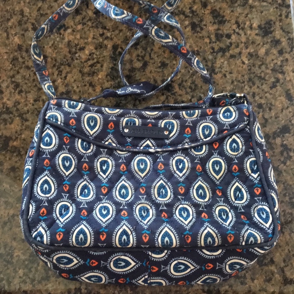 vera bradley blue and orange purse